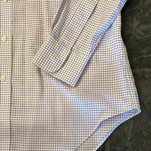 Lauren Ralph Lauren Lavender and White Checkered Dress Shirt, perfect condition! - Picture 3 of 5